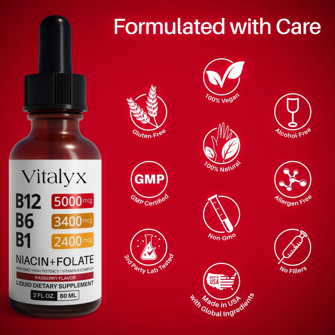 5-in-1 Vitamin B12 Raspberry Flavor